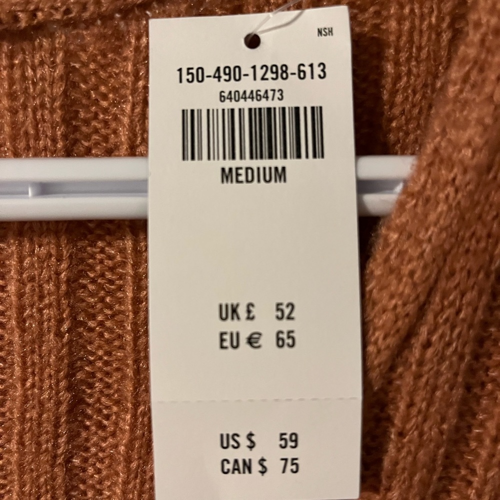 Abercrombie & Fitch Sweater - Rust/Brown NWT - Picture 2 of 4